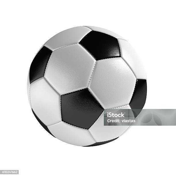 Soccer Ball Isolated On The White Background Stock Photo - Download Image Now - Soccer Ball, Soccer, Sports Ball