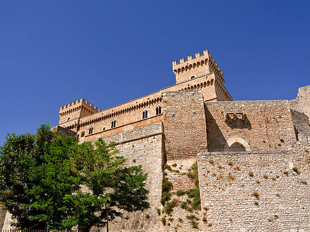 Piccolomini castle in celano (Italy) Celano, Italy - August 12, 2016: Piccolomini castle in celano (Italy) in a sunny day avezzano stock pictures, royalty-free photos & images