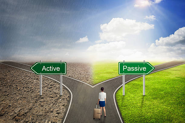 istock Businessman concept, Active or Passive road to the correct way. 610246864