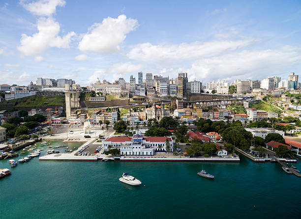 salvador bay in bahia, brazil - salvador bahia state brazil architecture imagens e fotografias de stock