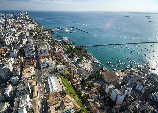 vista aérea de salvador da bahia, brasil - salvador bahia state brazil architecture imagens e fotografias de stock