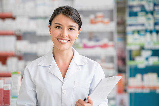istock Pharmacist working at a drugstore 610254042