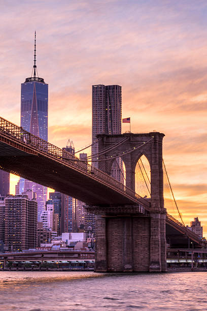 istock Brooklyn Bridge and Freedom Tower 610254210