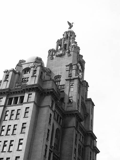 istock Black & White Liver building detail 610255440