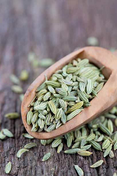 istock fennel seed in a wooden scoop on table 610257204