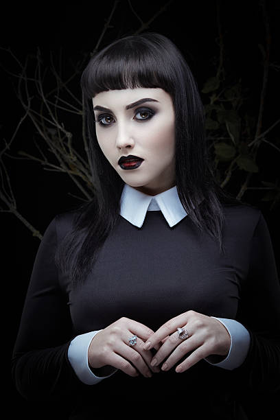 istock Gothic brunette girl 610257730