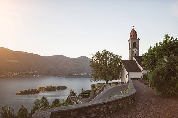 Ascona is a well known holiday destination in the southern part of Switzerland. The church of Ronco sopra Ascona is a beuatiful photo motif.