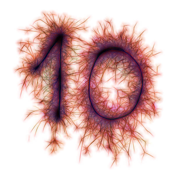 istock Sparkling red celebration number fifteen 10th birthday 610261848