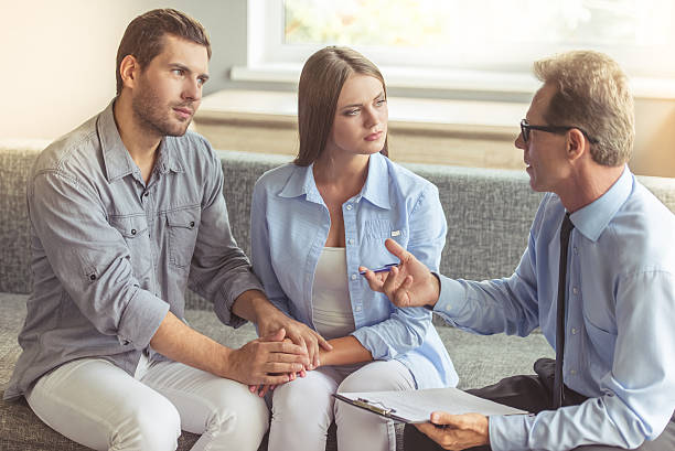 istock Couple at the psychotherapist 610263060