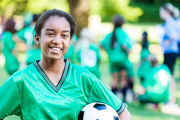 istock Confident beautiful soccer game after game 610263406
