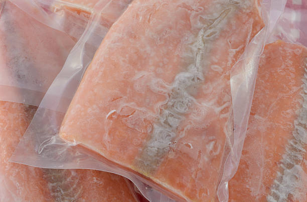 istock Thawing frozen salmon fillets 610264234