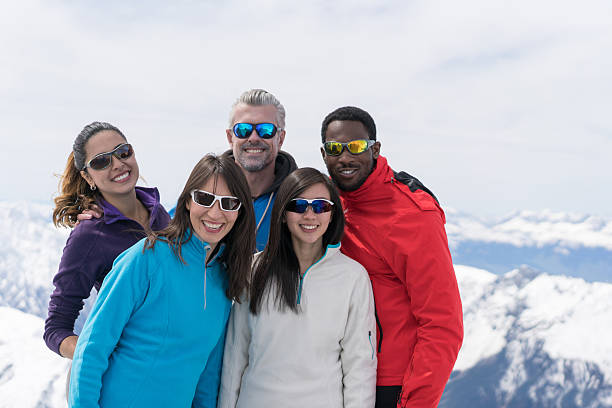 istock Happy group of hikers 610407564
