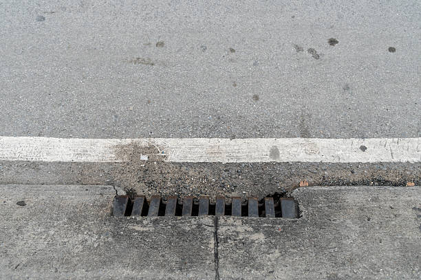 istock Metal drain cover 610413266