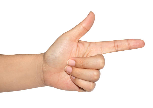 istock Child Woman's hand isolated on white background 610414204