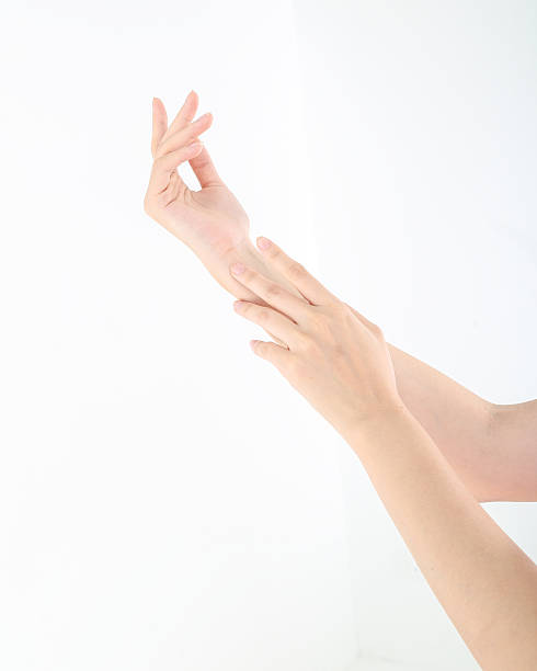 istock Woman hand arm wrist finger 610417962