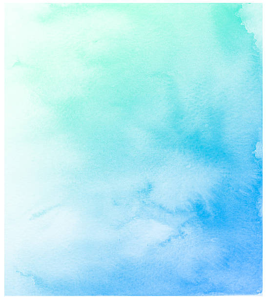 abstrakte blaue aquarell hintergrund. - hand colored abstract acrylic painting painted image stock-fotos und bilder