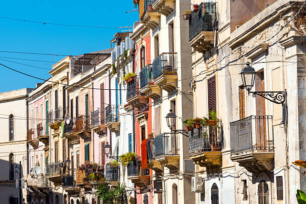 istock Old house facades in Syracuse 610421816