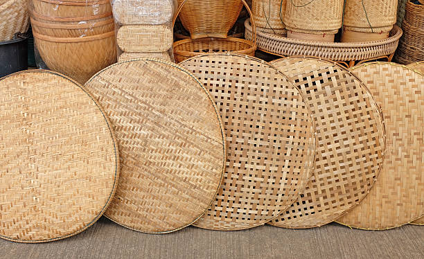 istock Thai threshing basket at the market 610423098