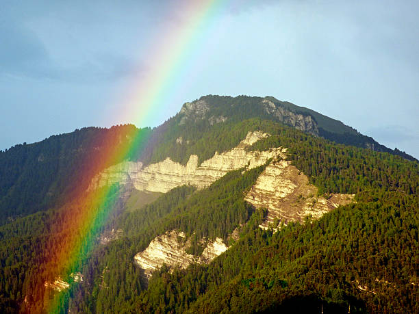 istock Italy, Dolomites, Ortisei, rainbow 610424944