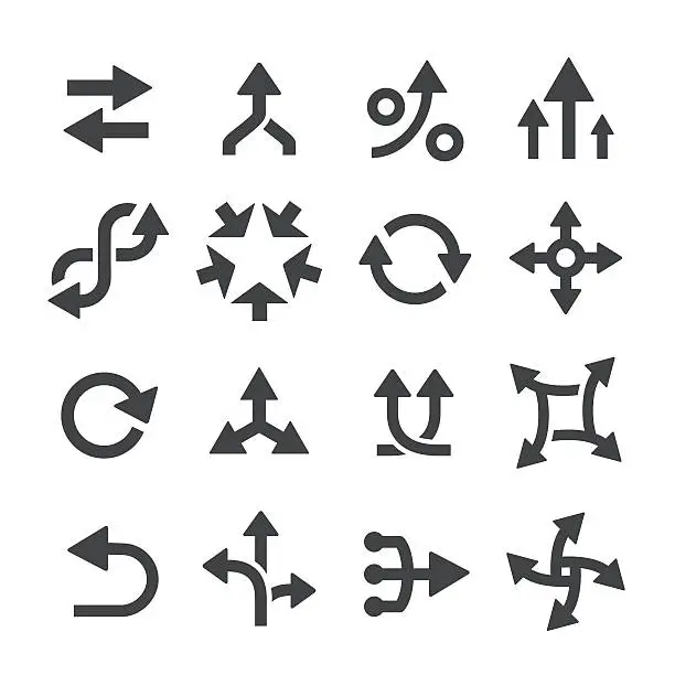 Vector illustration of Arrow Icons Set - Acme Series
