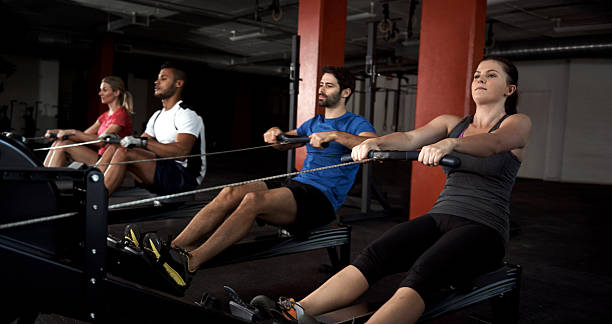 istock Nothing burns calories like the rowing machine 610427816