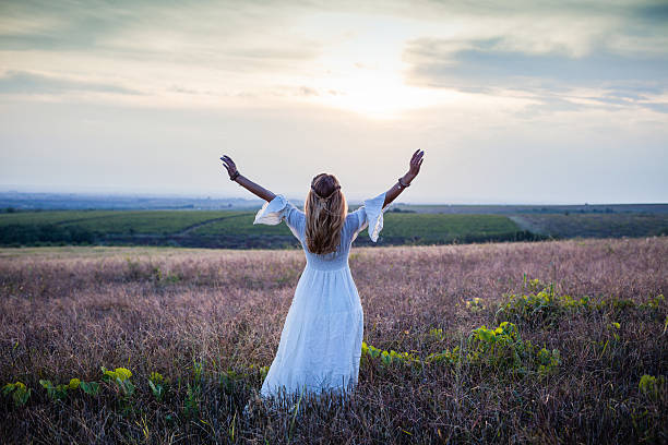 Beautiful woman in a meadow