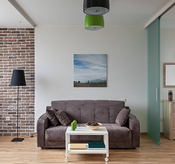istock Interior of modern apartment in scandinavian style 610433480