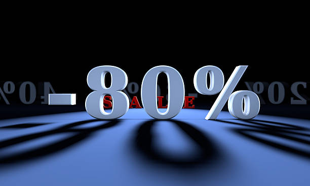 istock -80% Significant discounts for the goods and services. Big dumping 610434968
