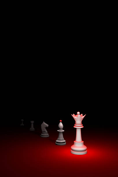 istock Career growth (chess metaphor). 3D illustration. Free space for text 610435206