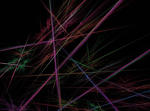 istock Colorful abstract fractal with overlapping sticks 610436528