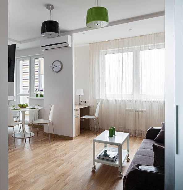 istock Interior of modern apartment in scandinavian style 610438934
