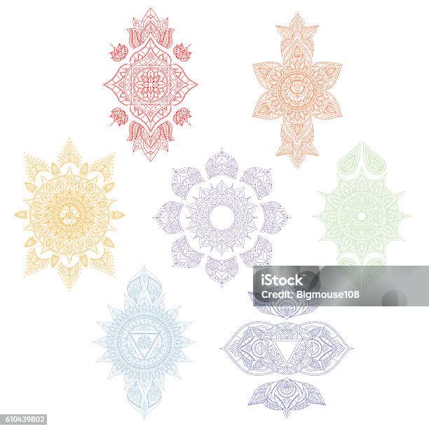Chakra Set Vector Stock Illustration - Download Image Now - Chakra,  Mandala, Buddha - iStock