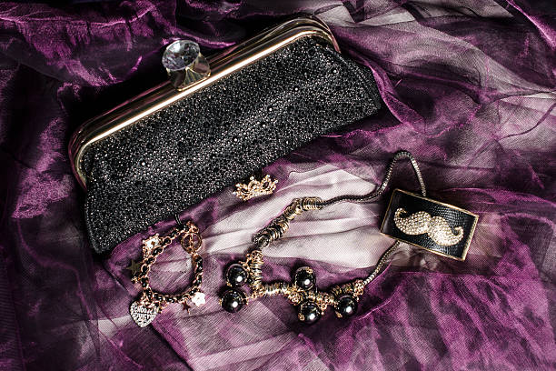 istock set of women's accessories on a silk background 610441154