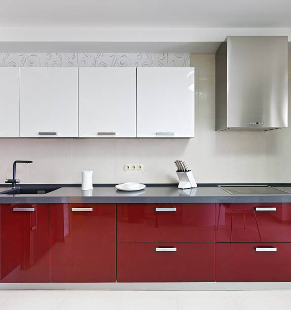 Modern kitchen interior stock photo
