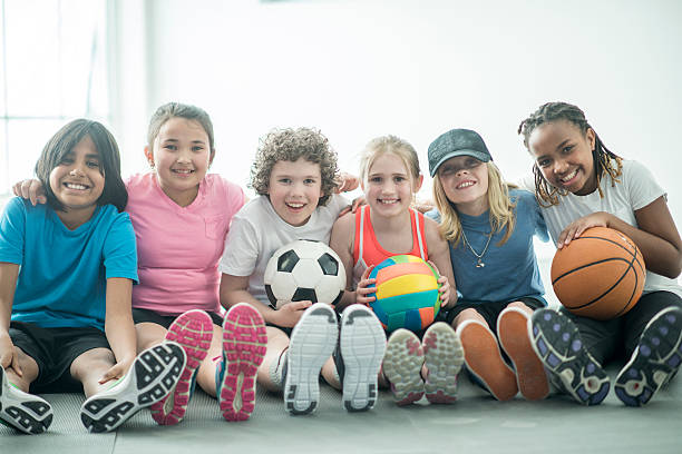 istock Playing Sports in the Gym 610442488