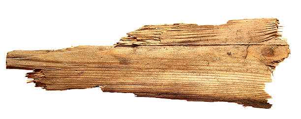 istock old wooden boards isolated on white background. 610449510