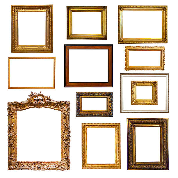 istock Set of  picture  frames. Isolated on white background 610449644