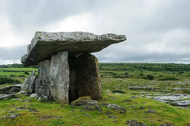 Photo of Poulnabrone dolmen, County Clare, Ireland, Europe