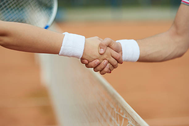 istock Handshake after good tennis game 610453118