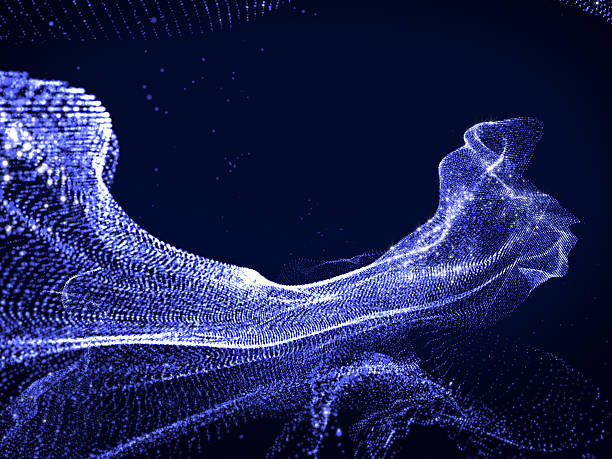 istock Abstract dots wave Look like cloth shape,futuristic concep. 610539800