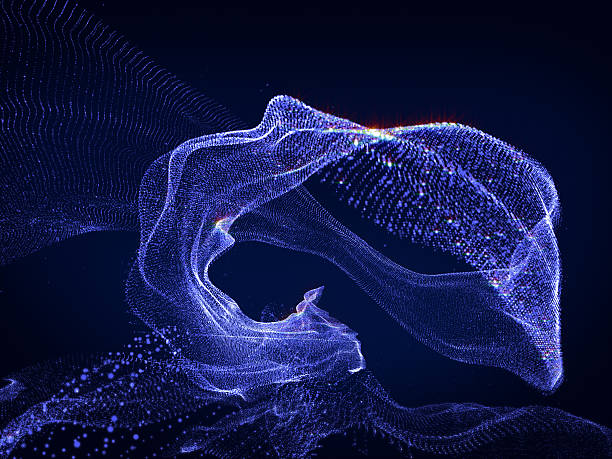 istock Abstract dots wave Look like cloth shape,futuristic concep. 610539926