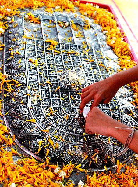 istock Buddha s footprint in Thailand 610540036