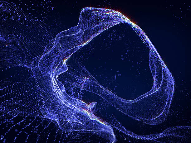 istock Abstract dots wave Look like cloth shape,futuristic concep. 610540070