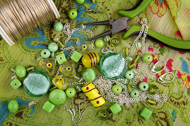 istock Bead jewelry making as a hobby 610540168
