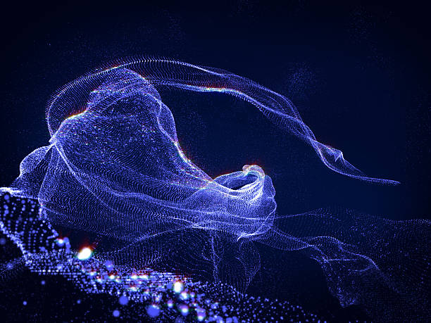 istock Abstract dots wave Look like cloth shape,futuristic concep. 610540462