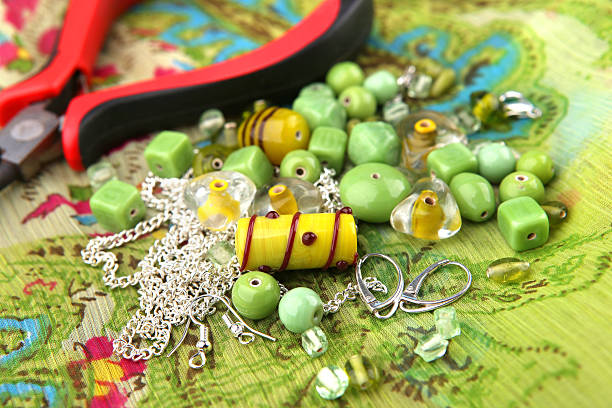 istock Bead jewelry making as a hobby 610542938