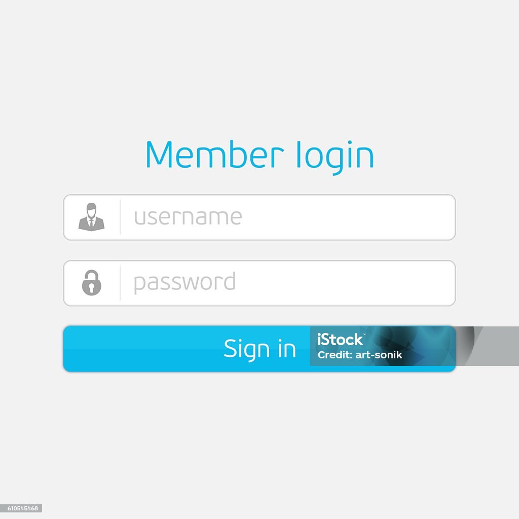 Name. Log In Vector Login Interface Stock Illustration - Download Image Now - Log On ...