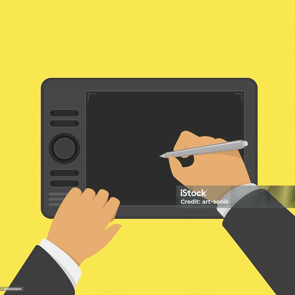 Graphics Tablet Vector Vector Illustration Graphic Tablet Stock Illustration - Download Image ...