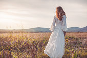 Beautiful woman in a meadow