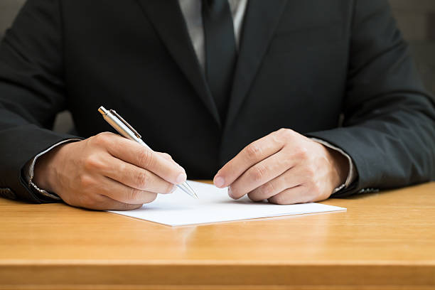 istock Businessman signing a contract 610546000